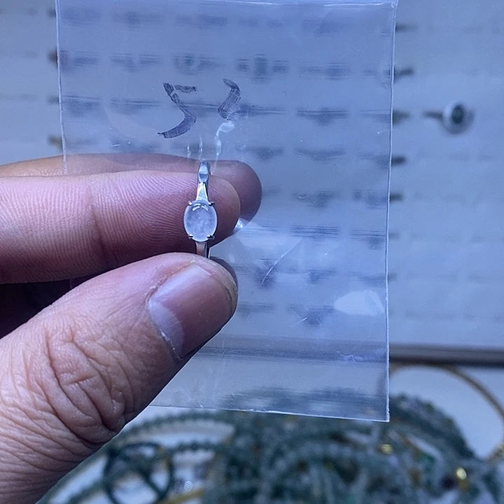 银S925镶嵌戒指翡翠戒指