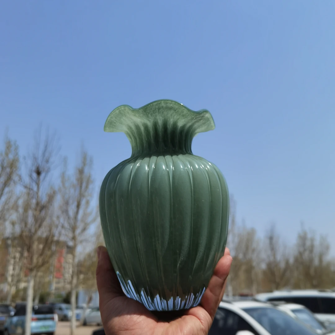 006法式芬顿花瓶 原色花瓶手工制作三色可选