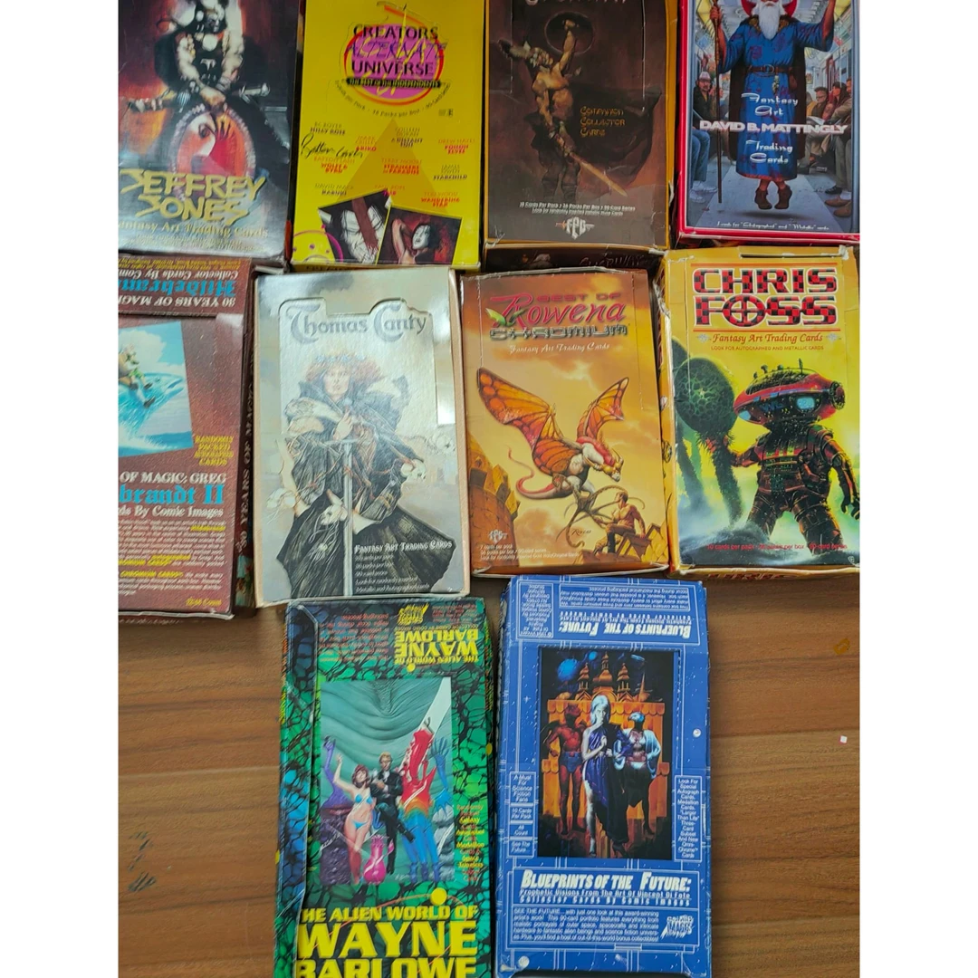 大乱炖90年代经典幻想艺术插画美漫大师收藏卡牌拆卡直播间拆卡