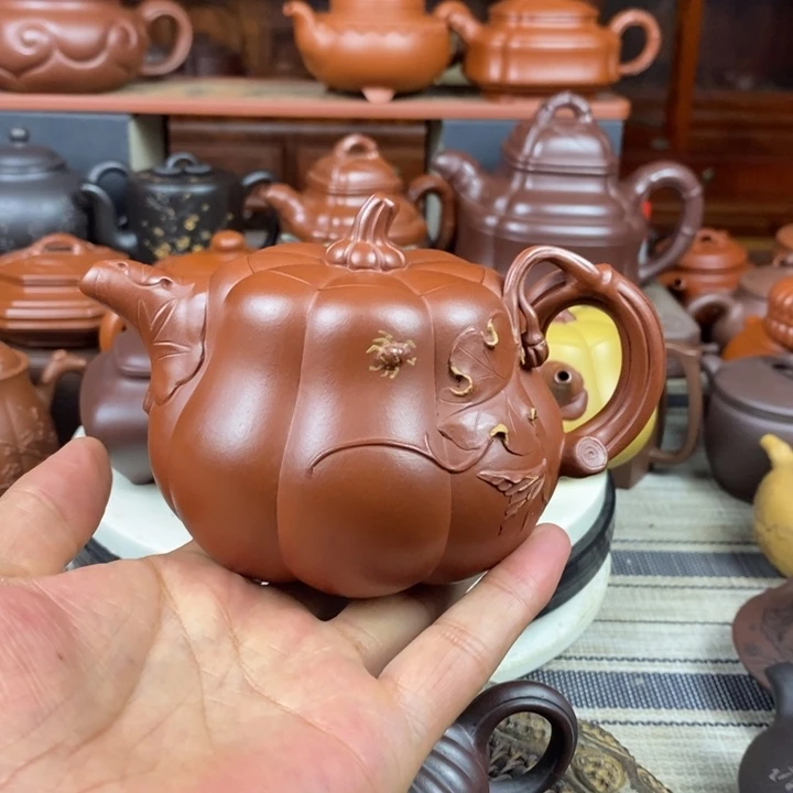 茶壶紫砂南瓜360cc原矿龙血砂特价