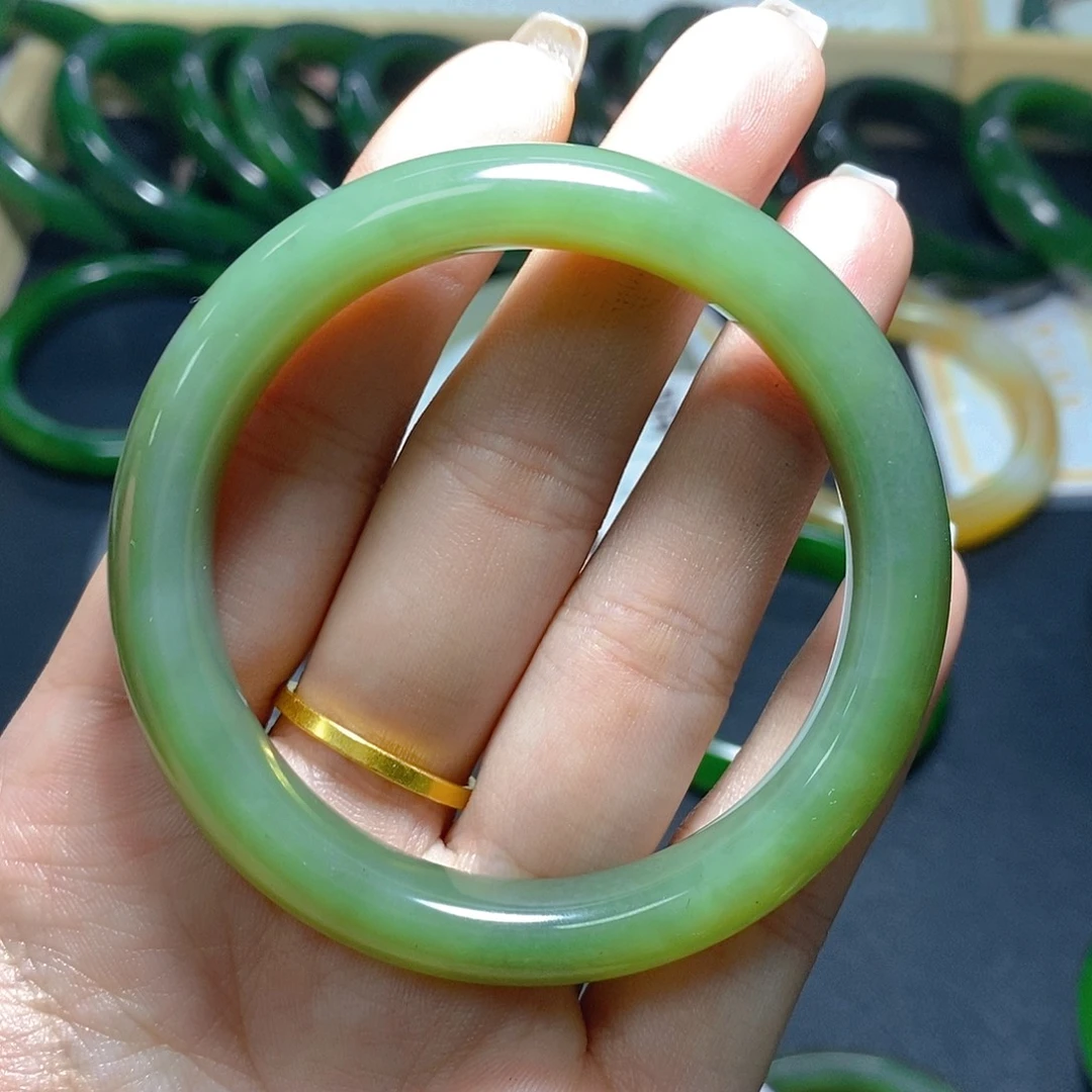 和田玉（碧玉）未镶嵌手链52圈