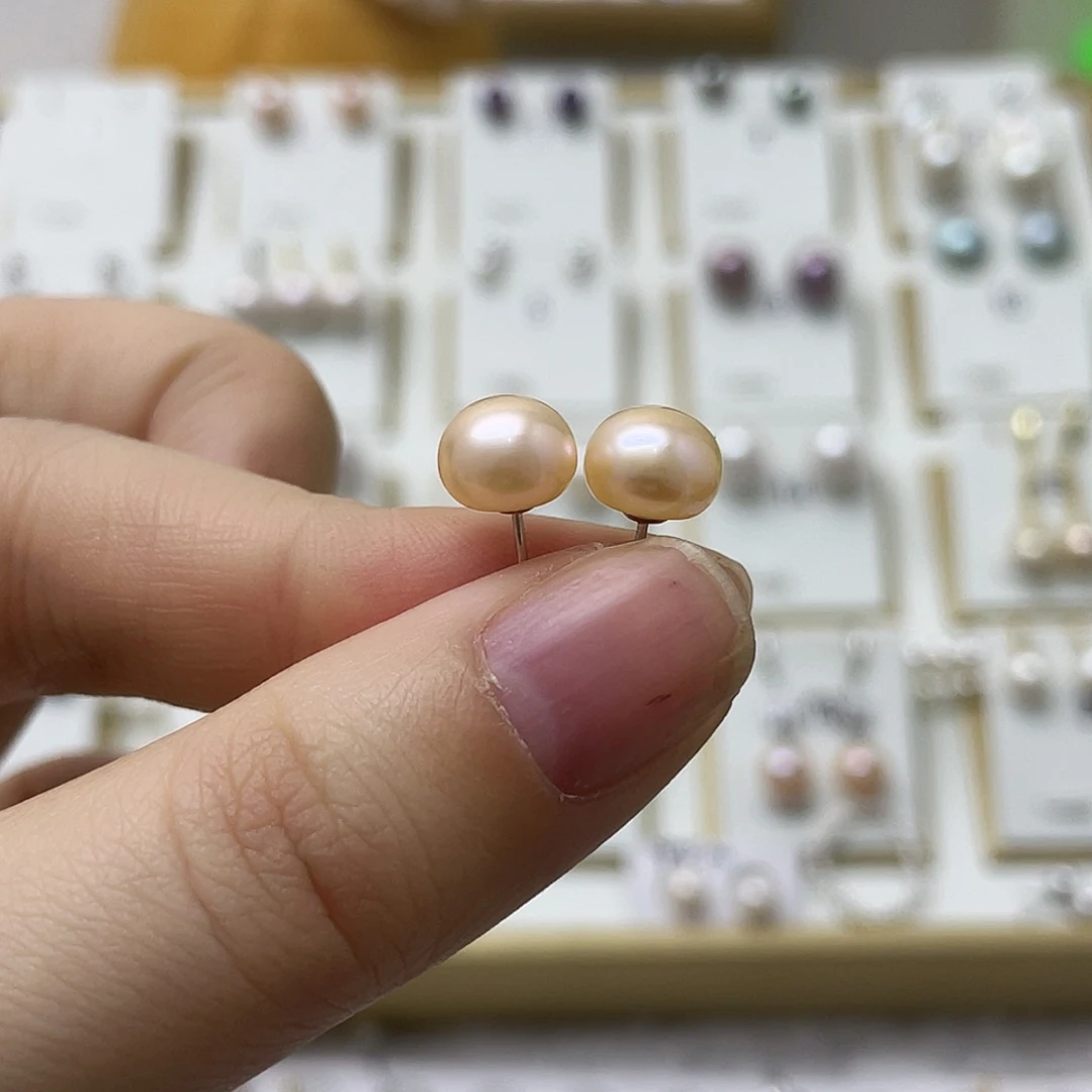 d***i银S925镶嵌耳饰淡水珍珠