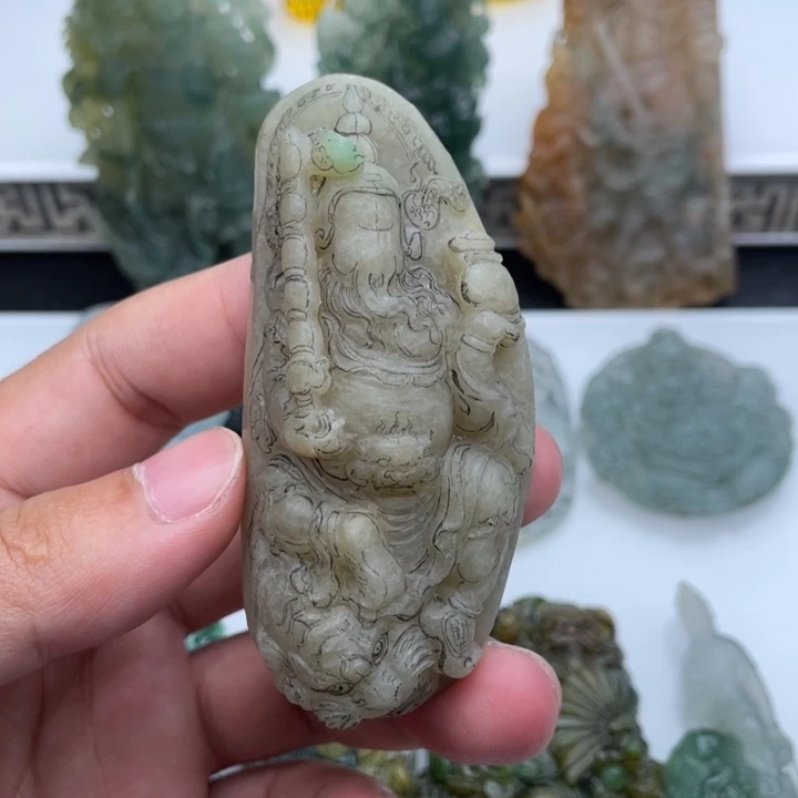 未镶嵌定制翡翠赵公明
