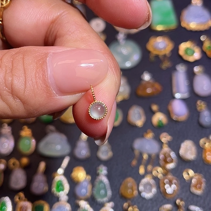 翡翠银S925镶嵌颈饰