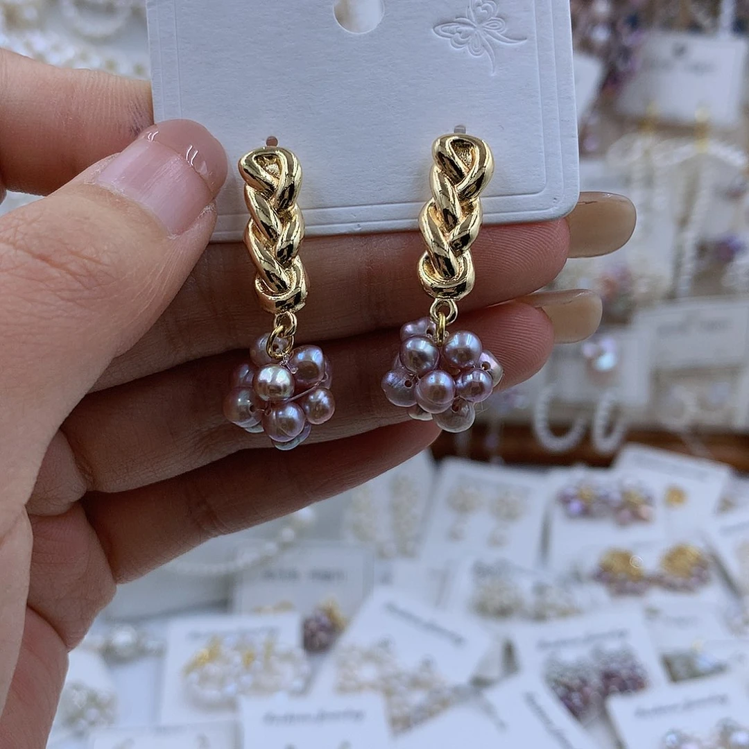 项链银S925镀金镶嵌淡水珍珠