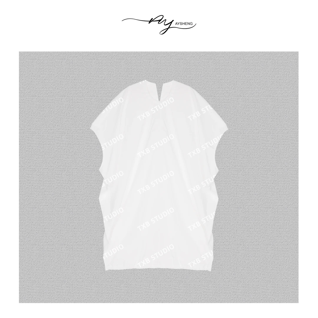 TXB “私服罩衫”25春夏100%棉宽松廓形休闲大版型罩衫上衣XB-7341