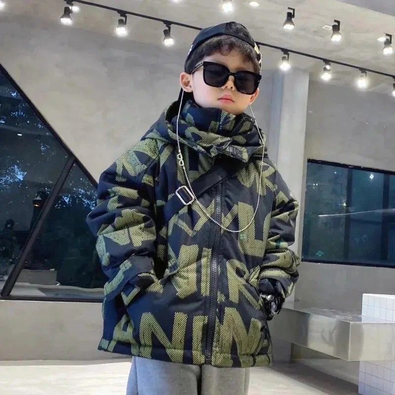 YeeHoO英氏【断码】男童冬装棉服2025年新款洋气宝宝夹棉外套潮儿童
