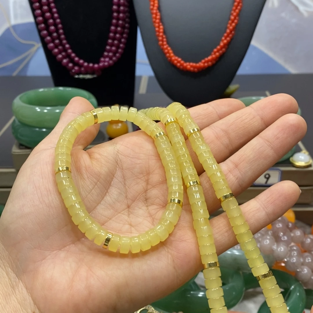 石英质玉（黄龙玉）未镶嵌手链