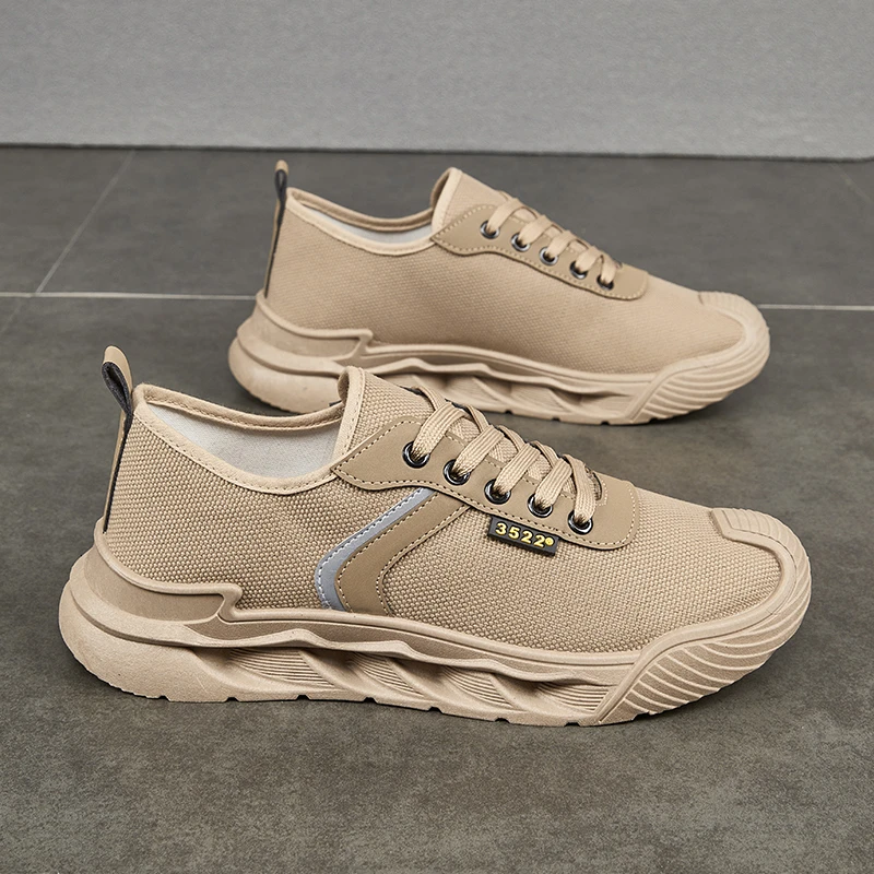 3522工作鞋男秋季新款帆布透气劳保鞋男士户外工地干活男防滑鞋潮