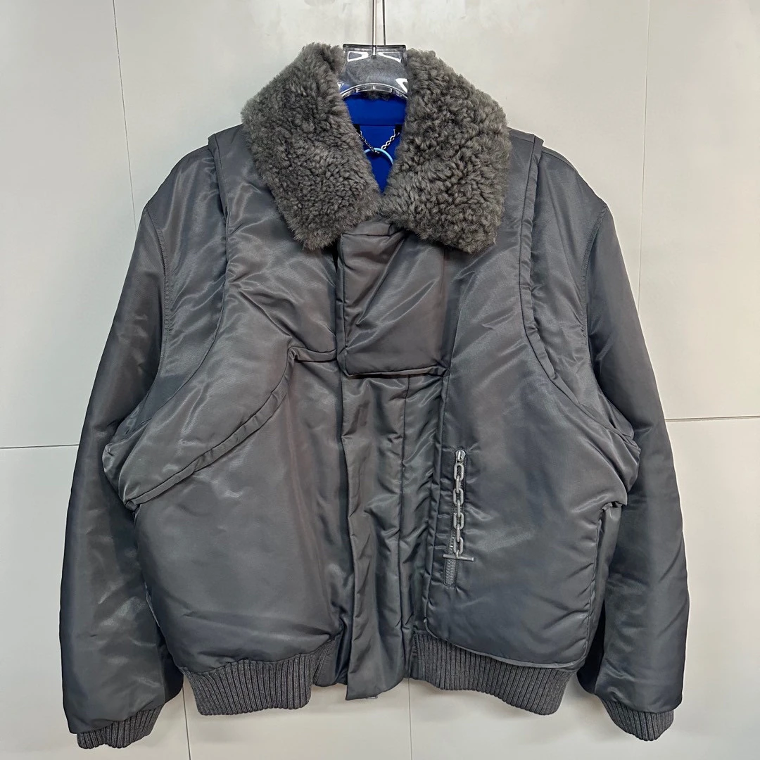 全新未使用 LV 飞行夹克毛领可拆卸棉服外套 48码 D14828