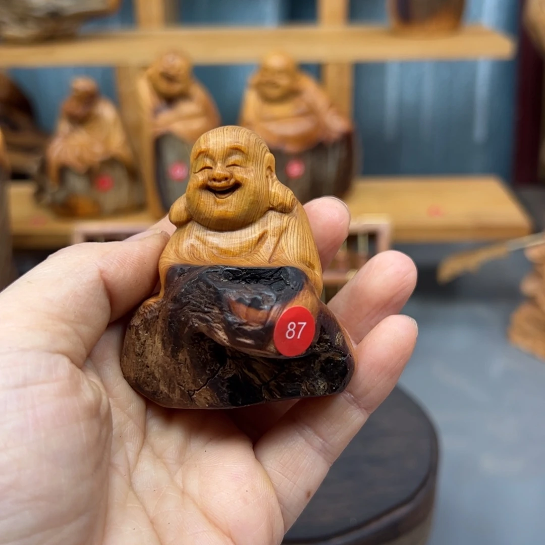 我***良木崖柏木摆件手把件