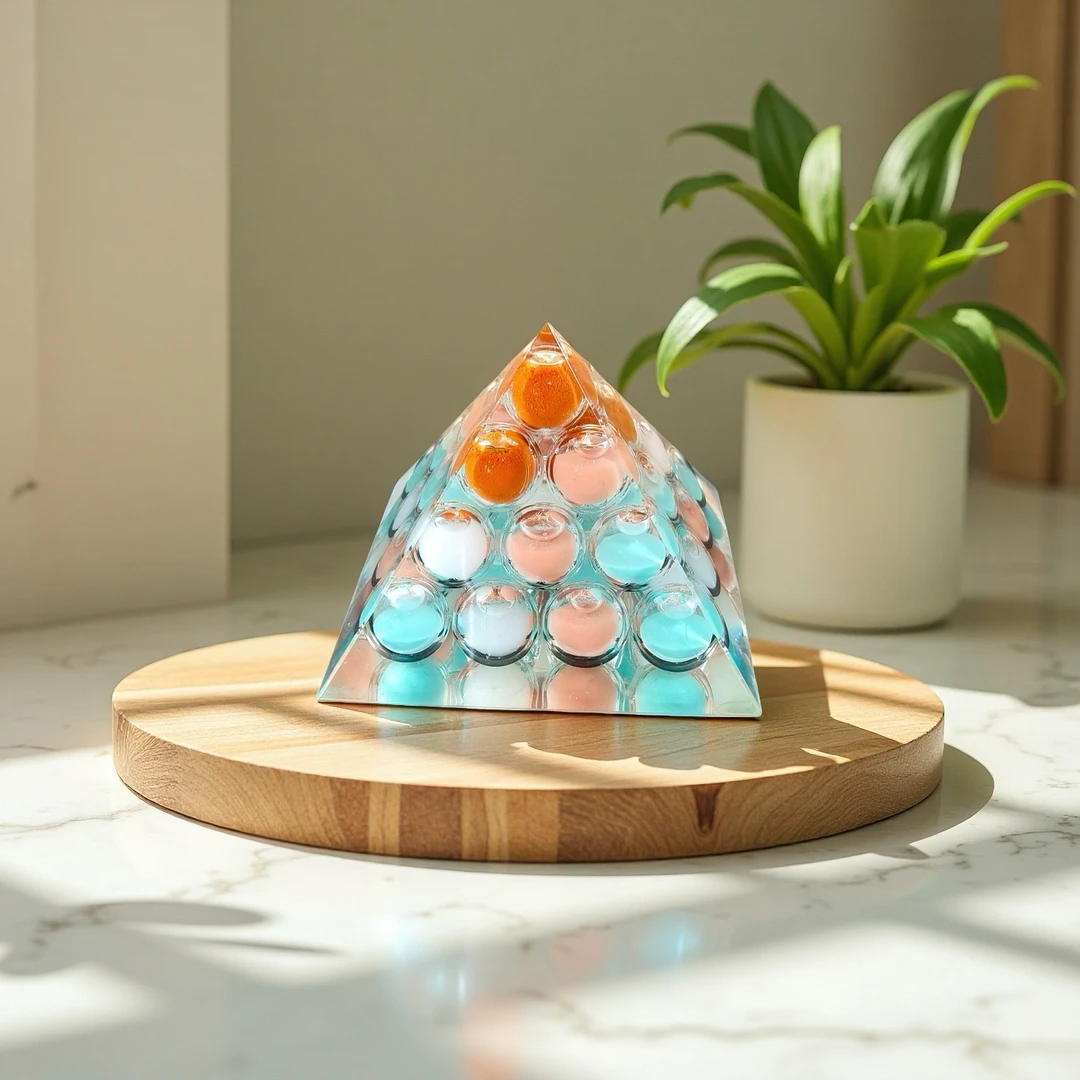 离子金字塔-模块立方摆件家用