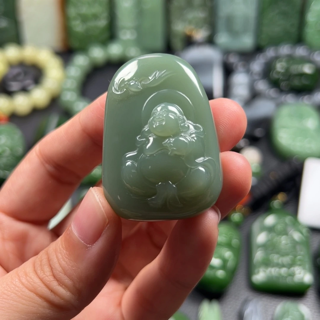 和田玉（碧玉）吊坠(不含链)未镶嵌