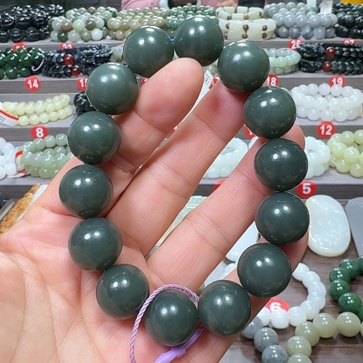 未镶嵌手链和田玉新疆且末蓝卡16