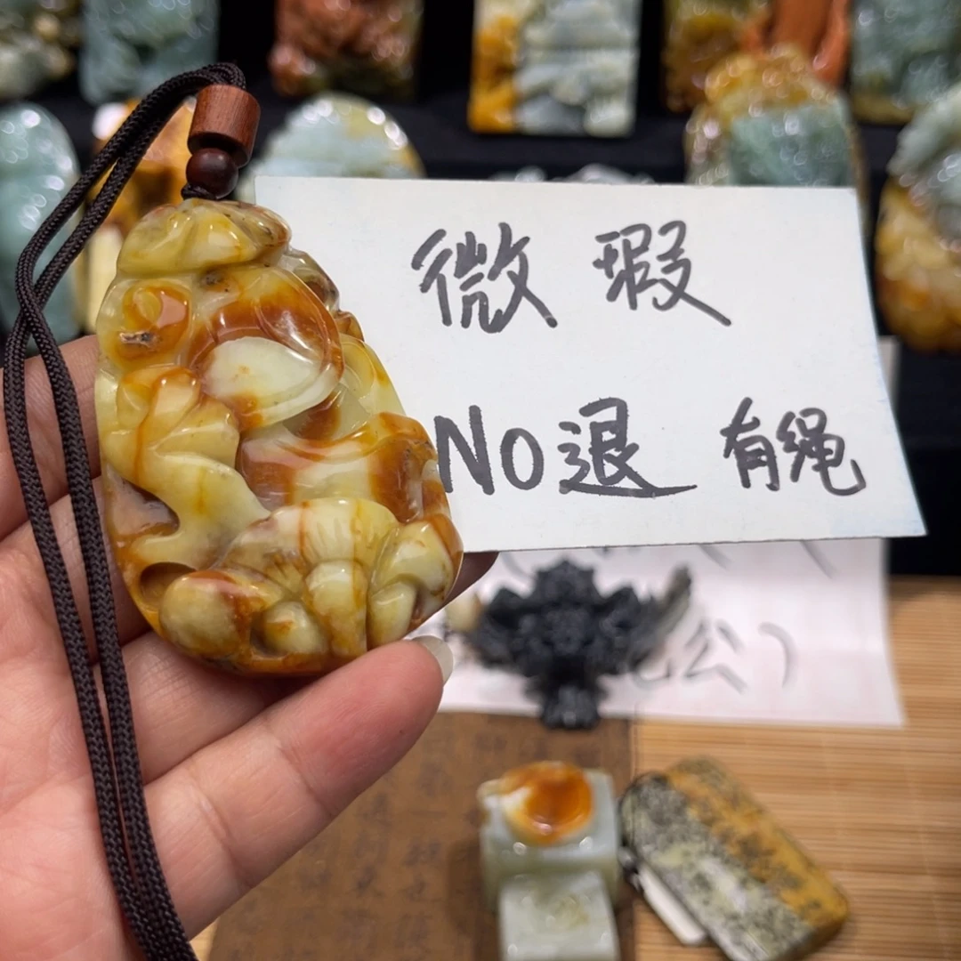 蛇纹石玉未镶嵌颈饰