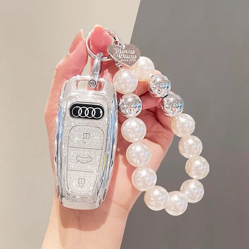 奥迪a6l钥匙套a3车a4l女士q5l高档q3壳2023款q7 a8 q2l a5 q8扣q4