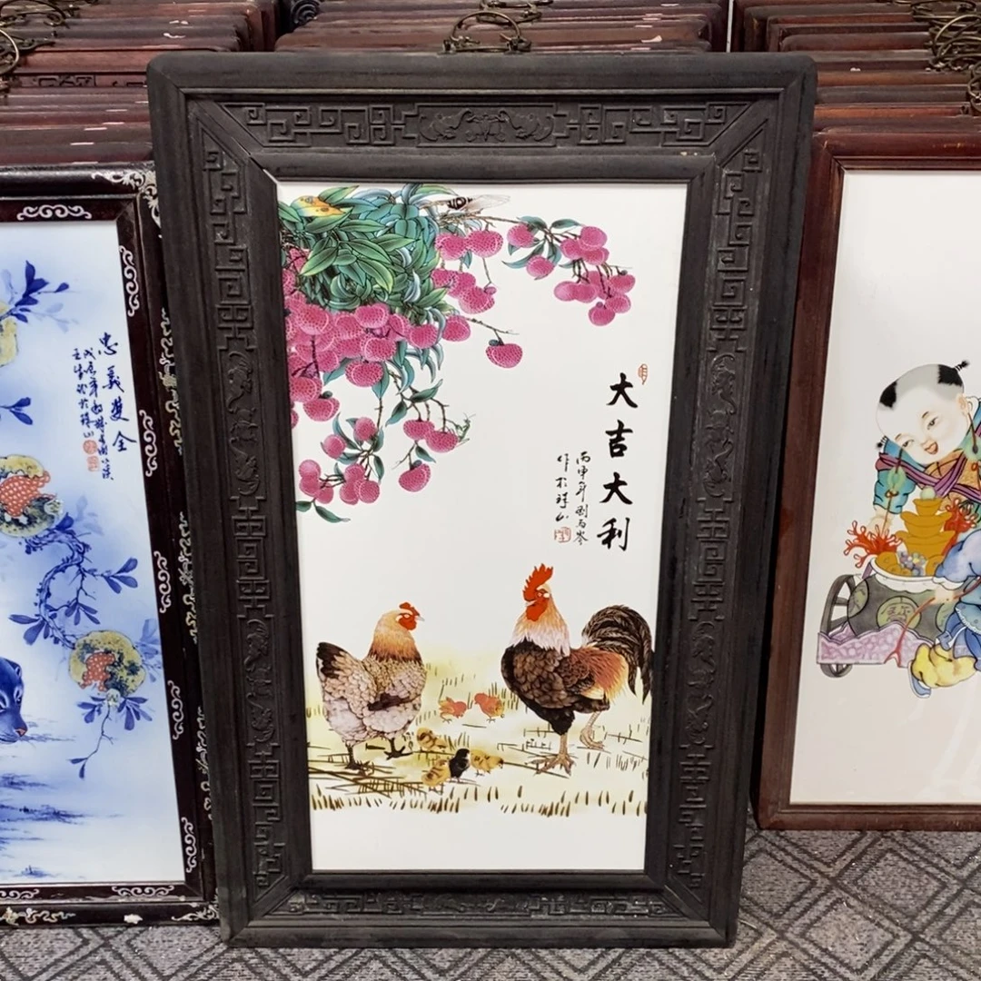 瓷片100*60 景德镇瓷板画柴窑烧制