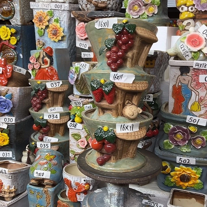 粗陶材质多肉花盆