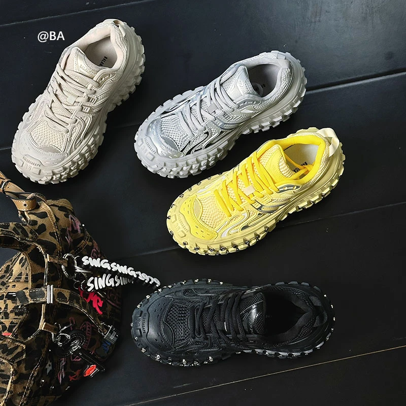 休闲运动鞋轮胎鞋老爹鞋休闲鞋低帮男鞋百搭增高款椰子鞋鞋子透气