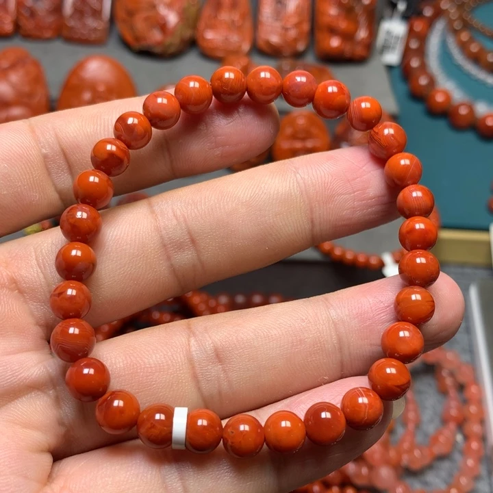 未镶嵌手串南红玛瑙7m m