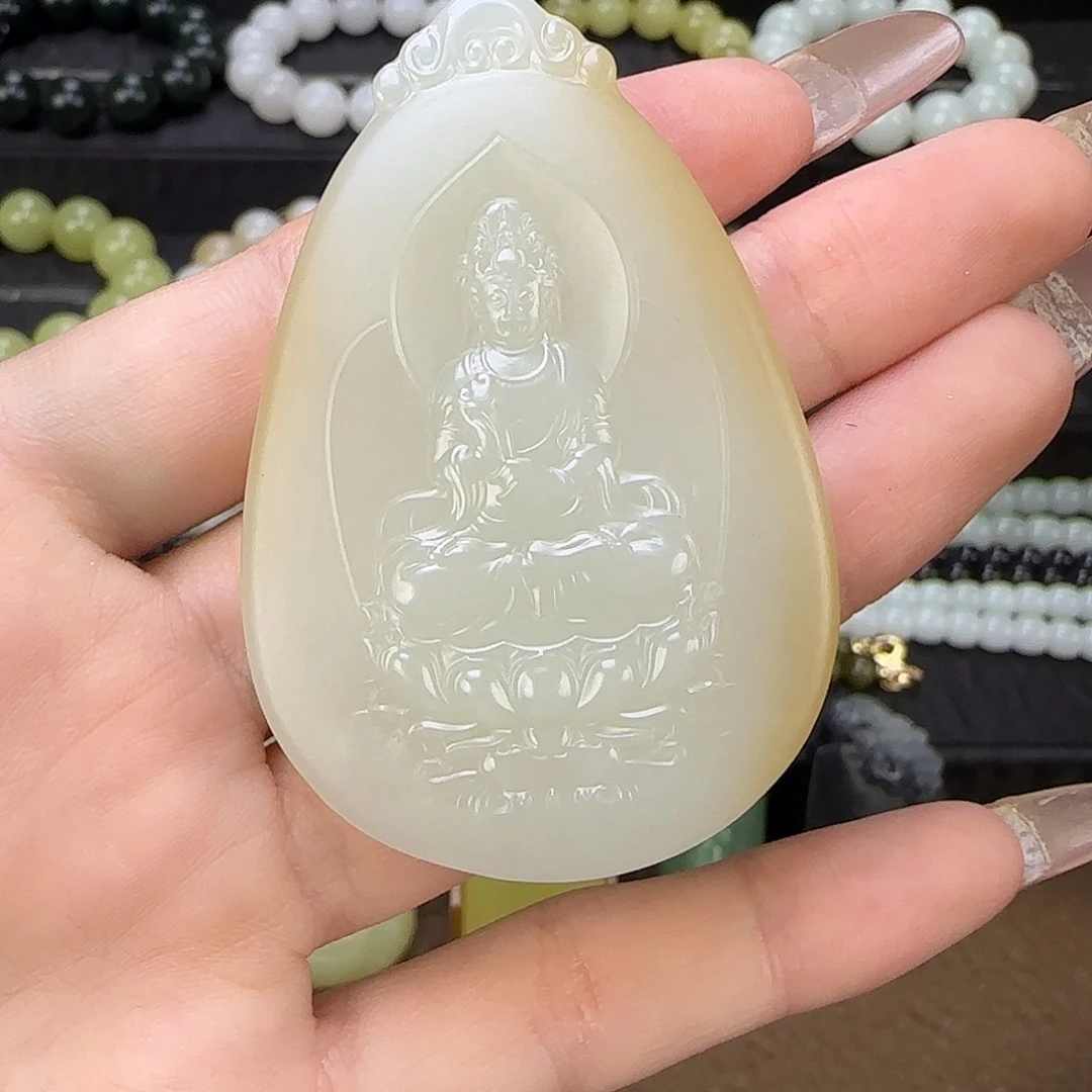 和田玉未镶嵌吊坠(不含链)