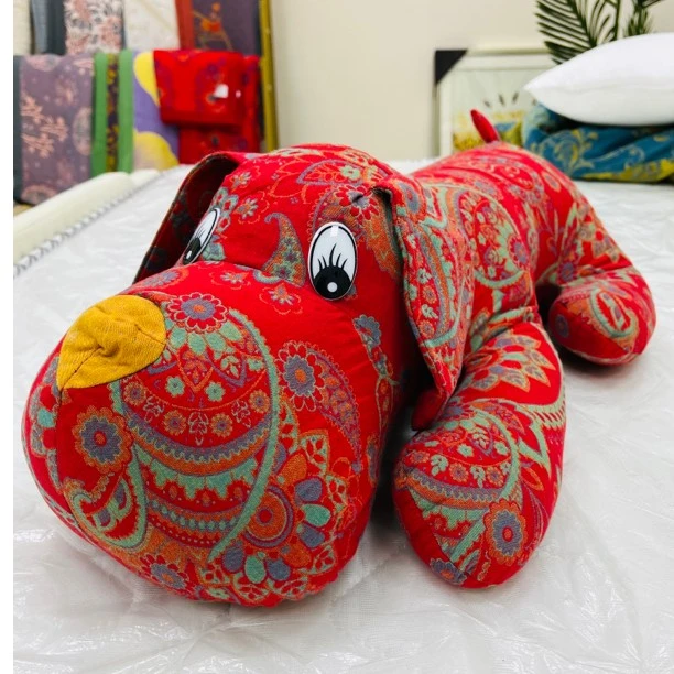 【双层纱-趴趴狗】母婴Ａ类面料可爱卡通手工枕头抱枕