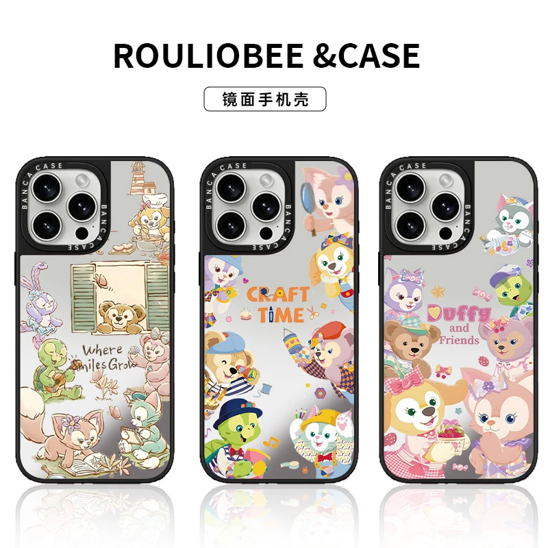 BANCA达菲熊家族适用苹果15/16promax镜面手机壳14/13/12潮牌11套