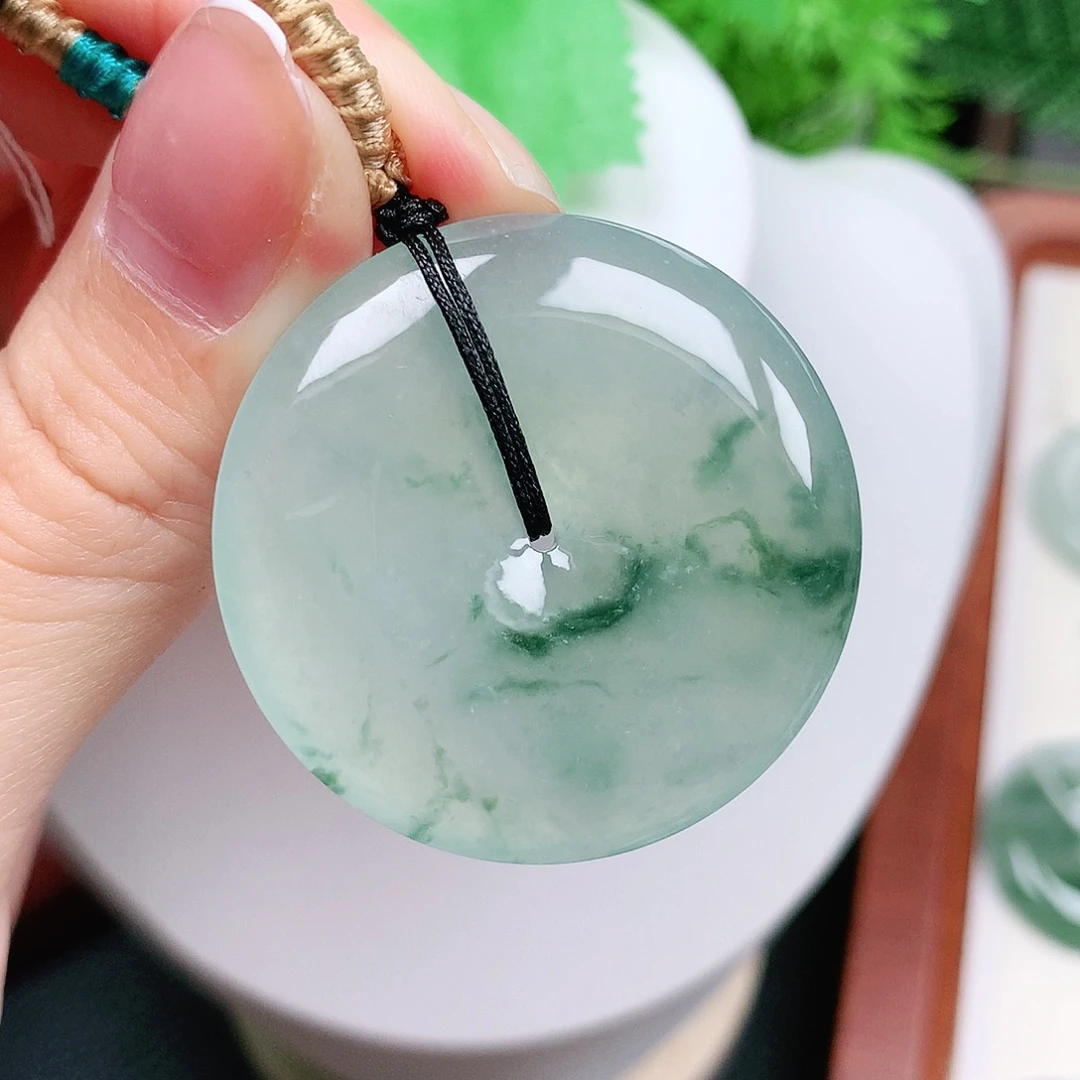 翡翠未镶嵌颈饰平安37-6