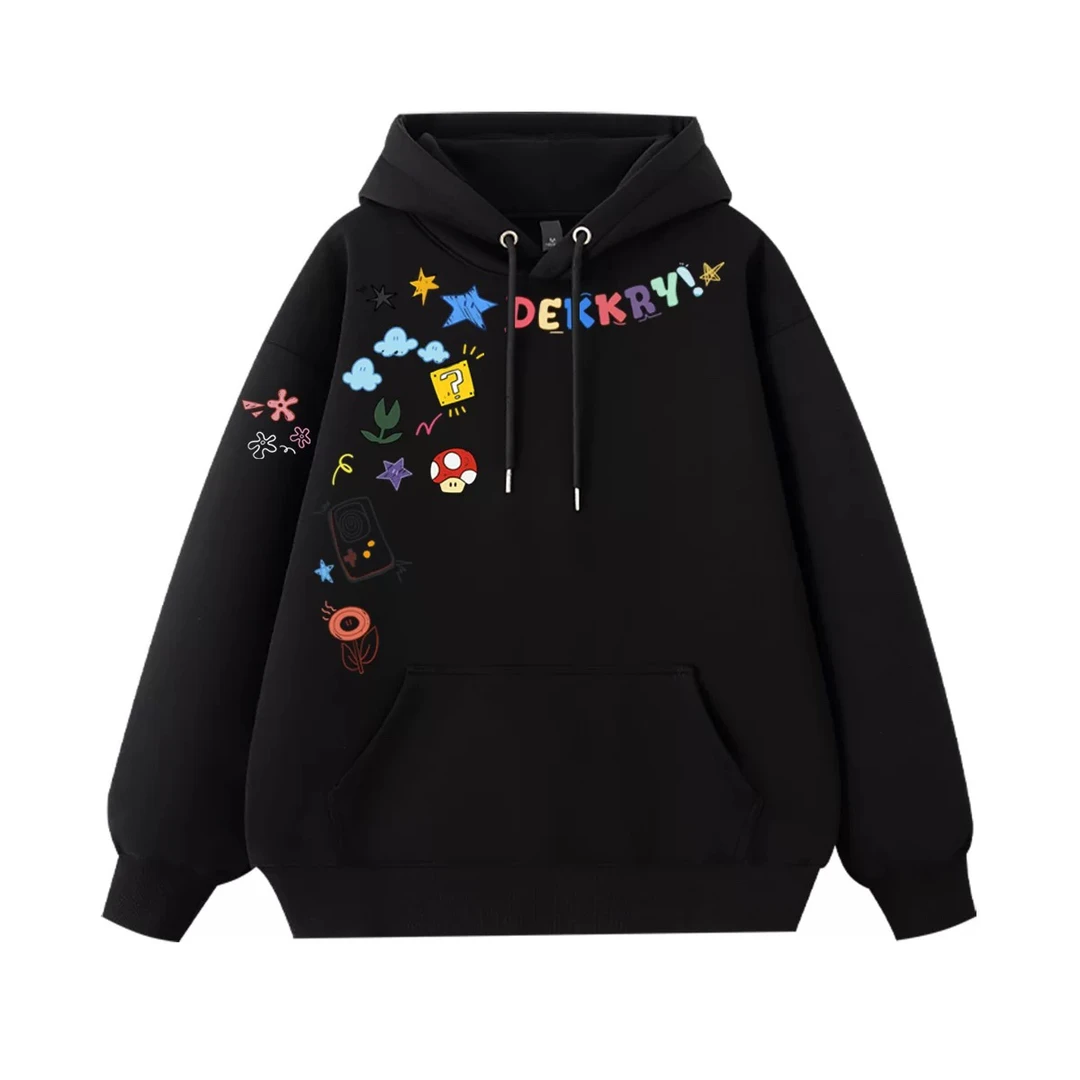 上衣秋冬女装运动卫衣连帽印花字母加绒加厚款加绒