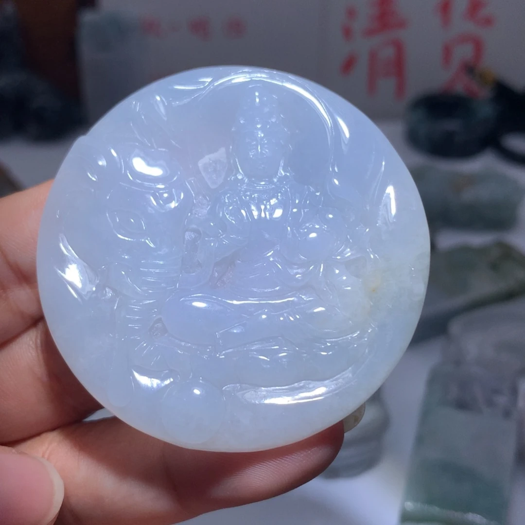 翡翠未镶嵌颈饰保真天然A货翡翠