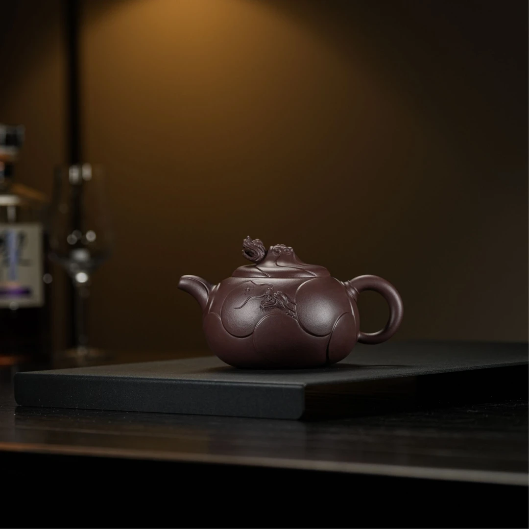 尚东制丨临香港茶具文物管藏品·大亨鱼化龙 天青泥 380cc