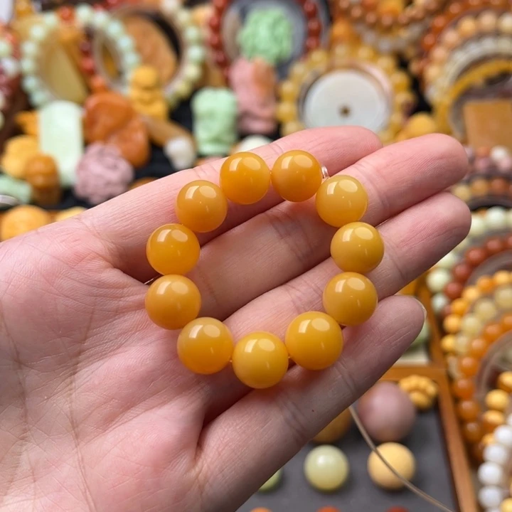 石英质玉（缅黄）未镶嵌珠宝半成品