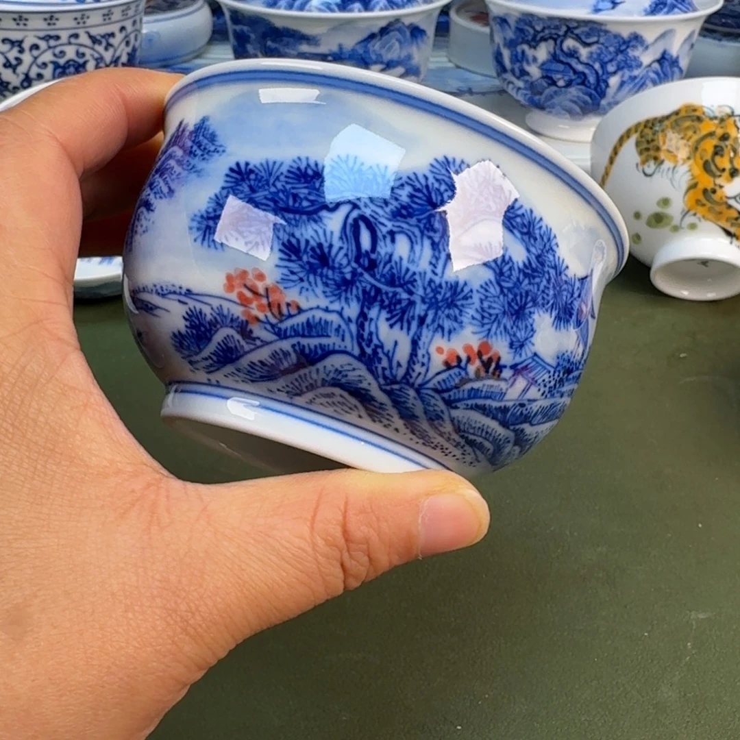 陶景德镇纯手绘茶具圆圆