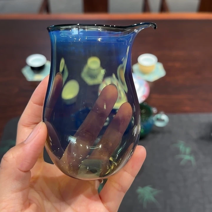 手工玻璃公道胖兜蓝色