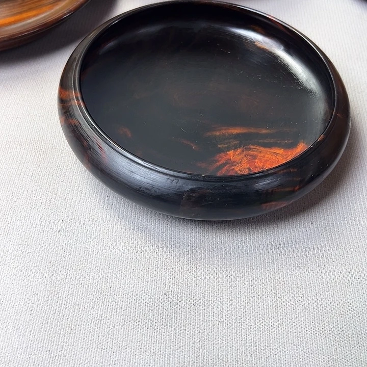 闲**事老挝大红酸枝笔洗一个