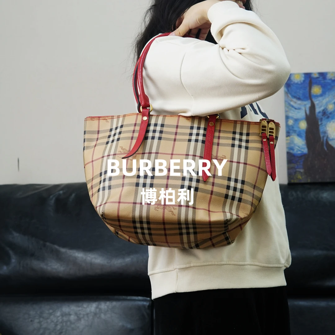 95新 BURBERRY/博柏利 巴宝莉/格纹单肩包/HD02613519/3519