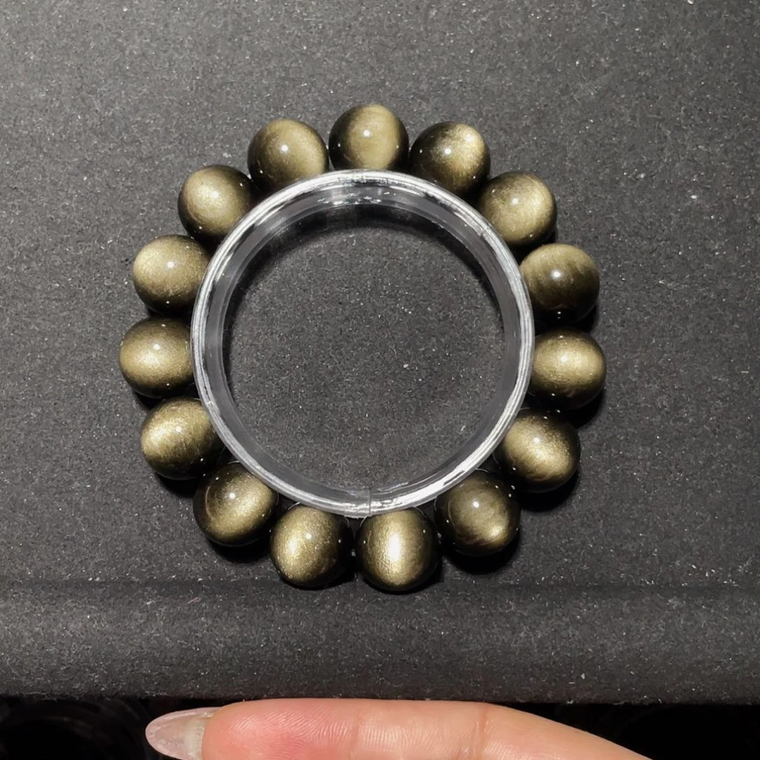 老***水黑曜岩未镶嵌手链