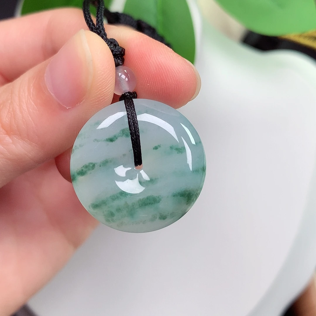 颈饰未镶嵌翡翠平安扣 25.1-6.3mm