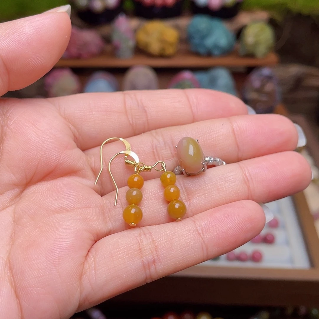 玛瑙/玉髓银S925镶嵌珠宝半成品