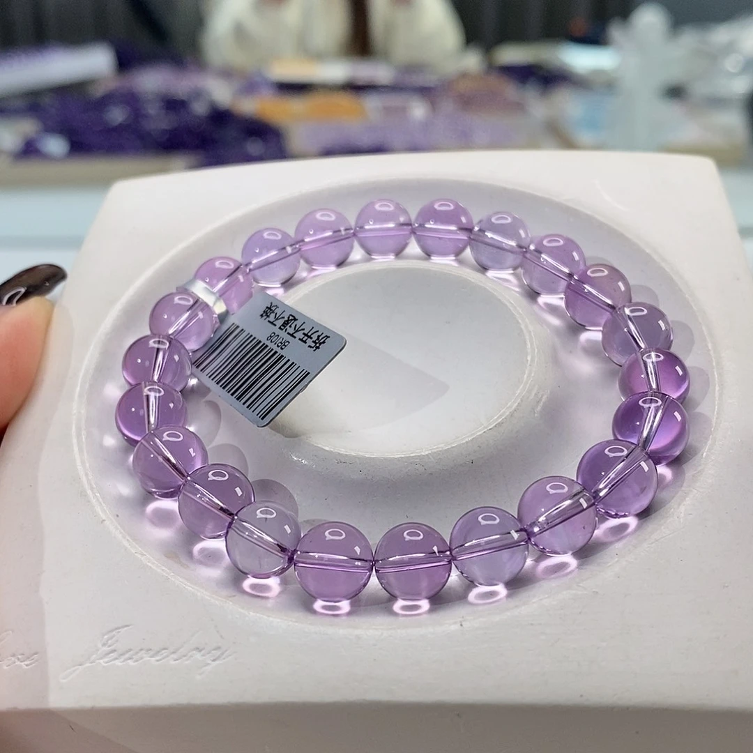 未镶嵌手串水晶Q*巴西紫水晶8m+