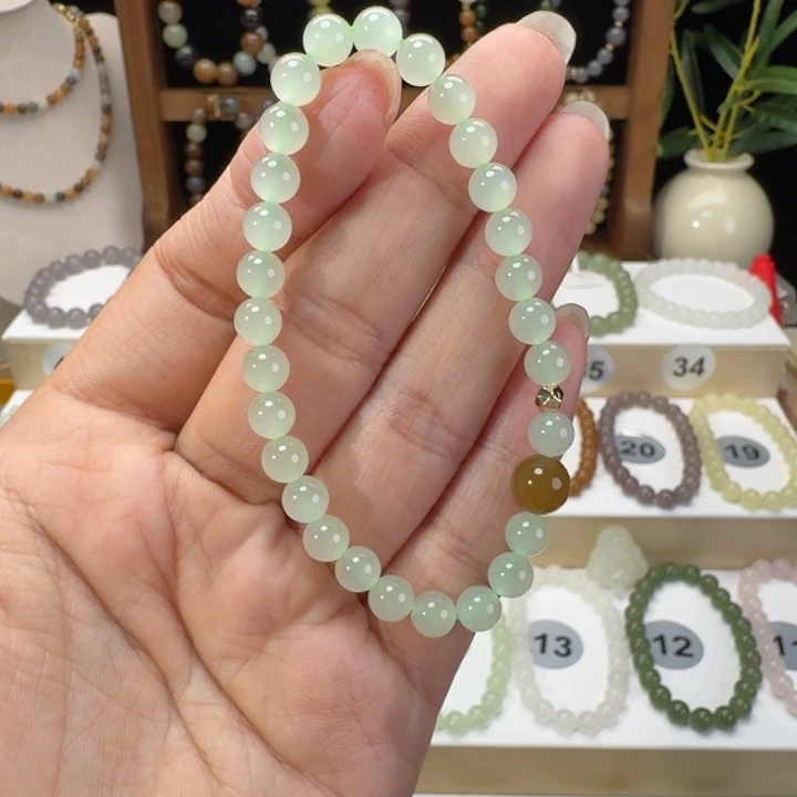 和田玉未镶嵌手串卡6晴水设计款