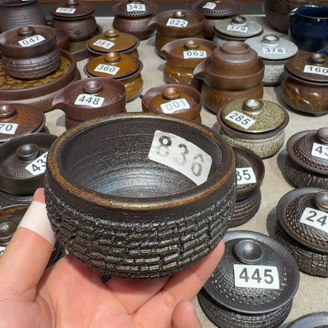 瓷粗瓷茶具素色盖碗
