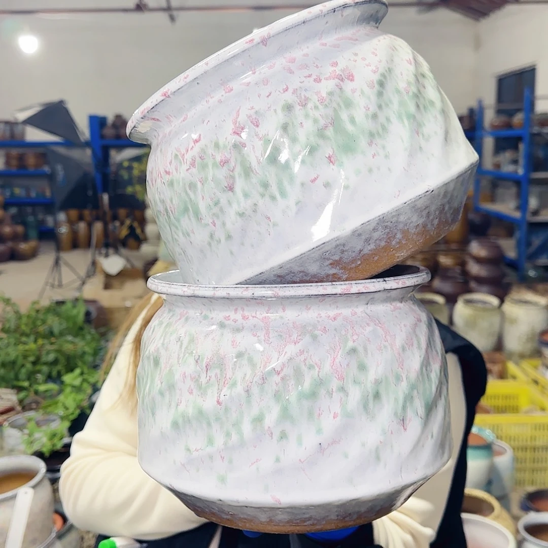 紫砂花盆高16口20