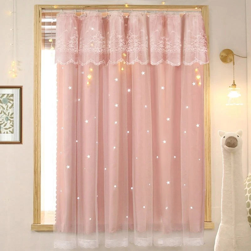 全遮光窗帘伸缩杆免打孔安装卧室出租房飘窗简易小窗户防晒遮阳帘