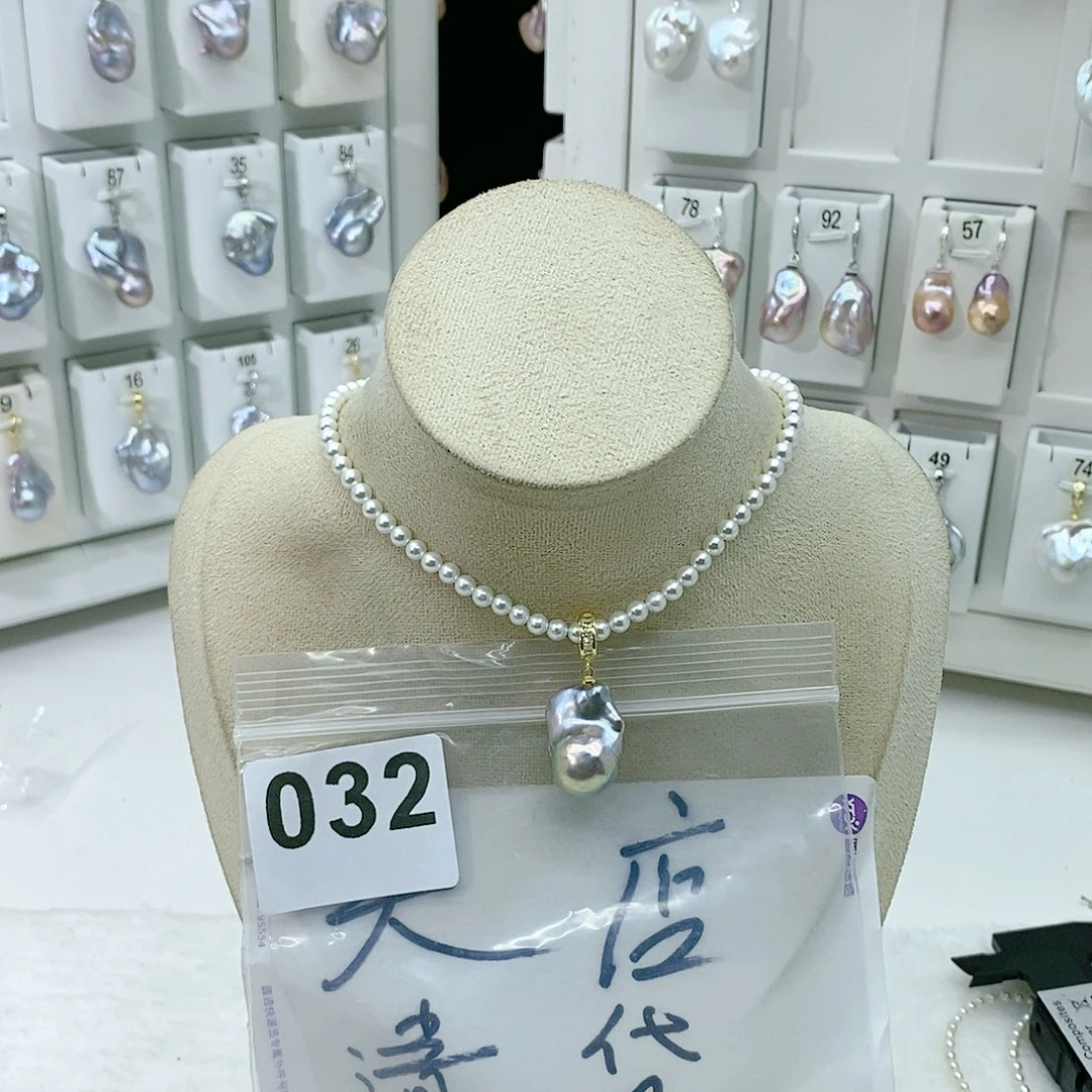 淡水珍珠颈饰合金