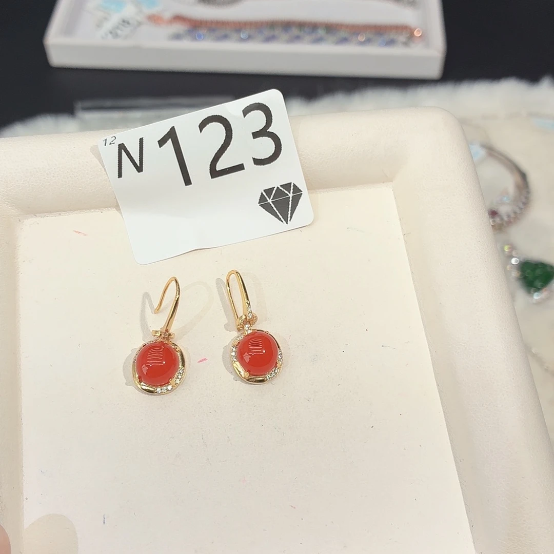 南红玛瑙银S925镶嵌珠宝奇石