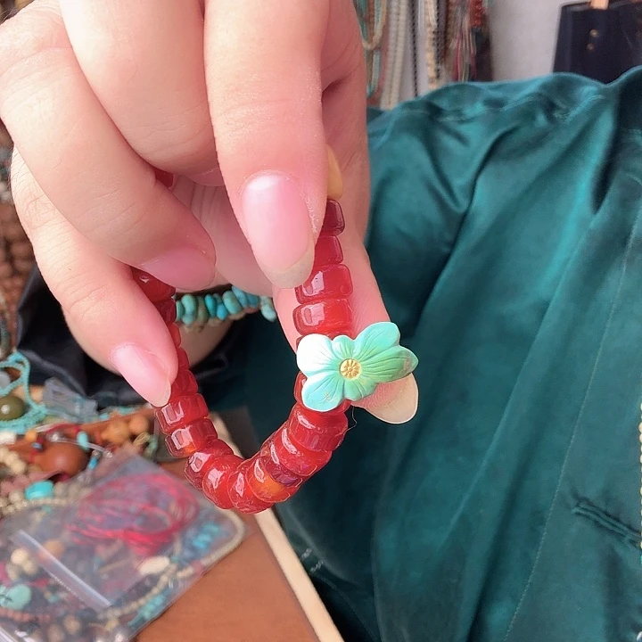 安****南红玛瑙未镶嵌手链