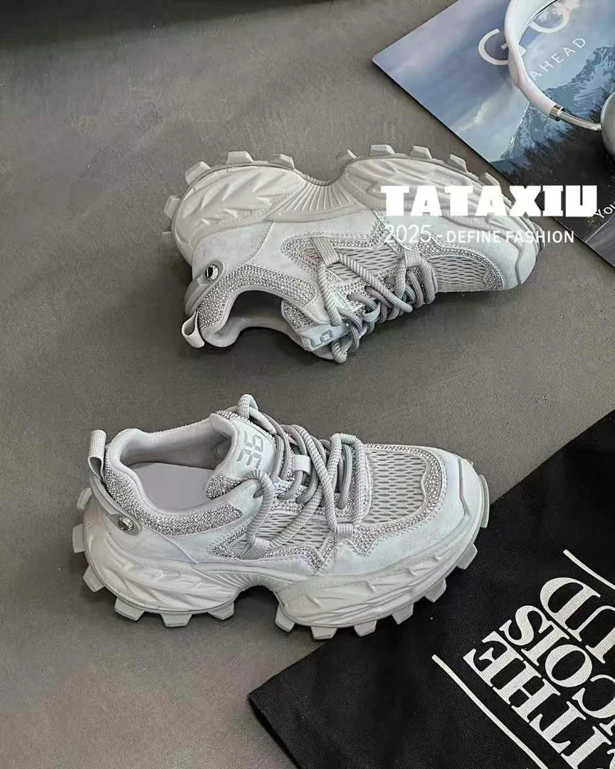 【ZYNR】巴宝秀真皮女鞋圆头系带深口百搭时尚个性老爹鞋C5-1