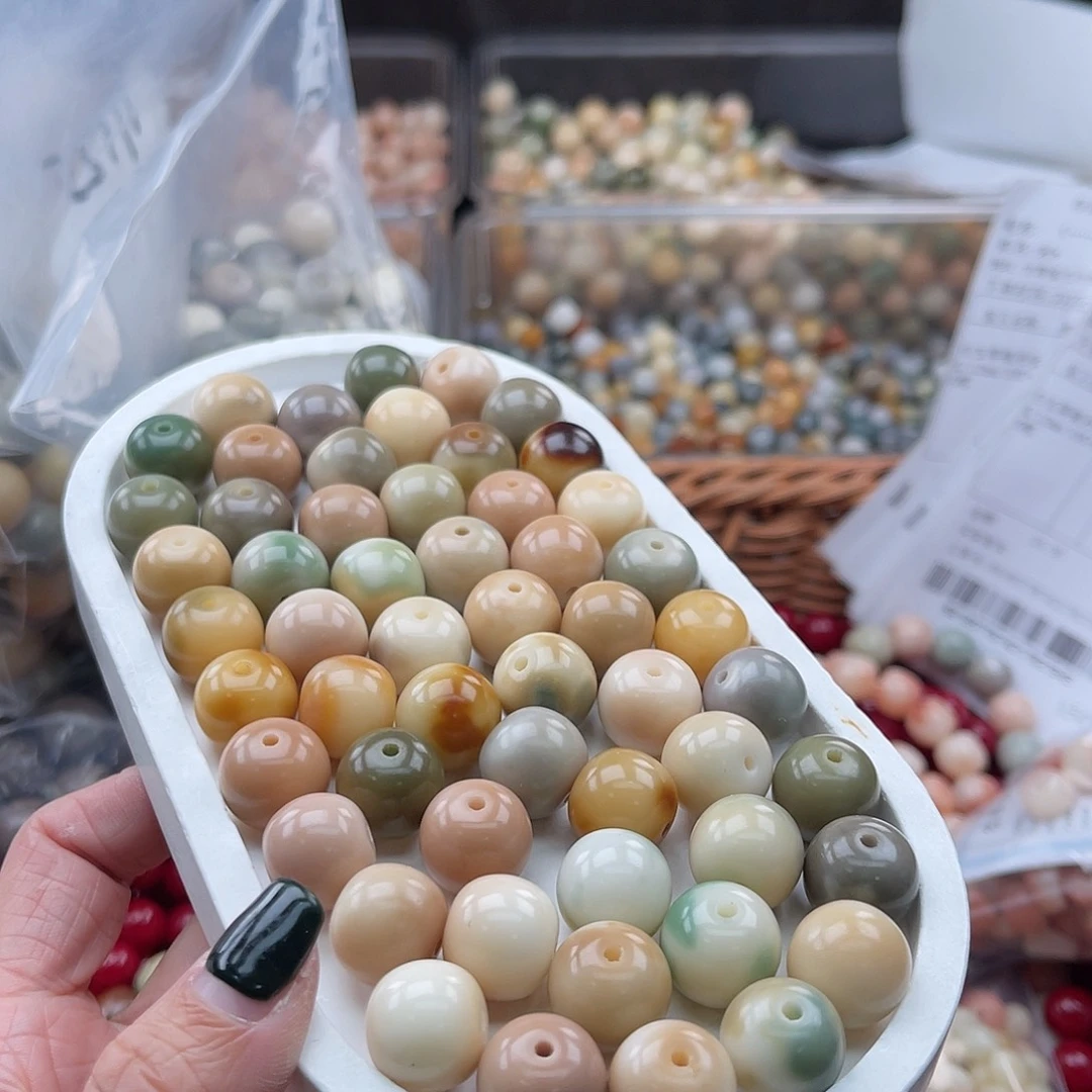 白玉菩提吊坠C/14mm/30+5颗