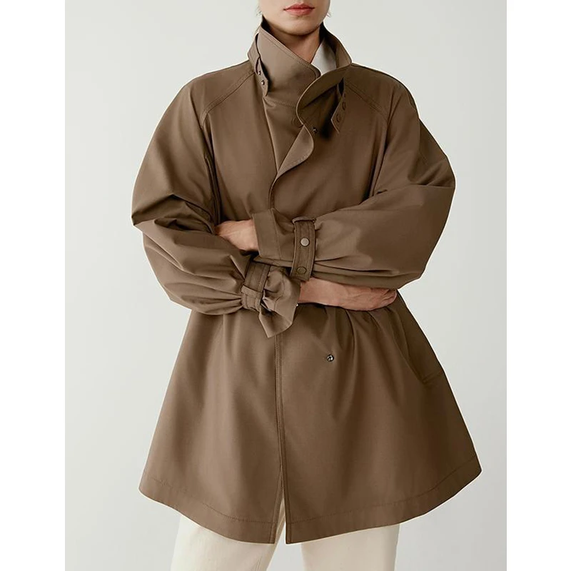 原单非市面货！“小禾露珠”薄丝毛精仿色织短风衣C639